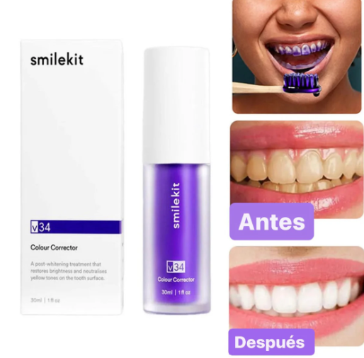 CREMA DENTAL BLANQUEADORA PURPLE SMILE™ - COMPRE 1 Y RECIBA 2